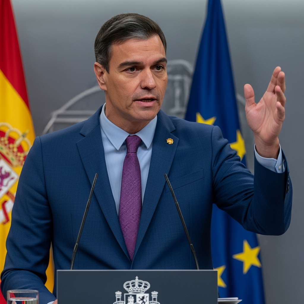 Illustration for: Spanish PM Criticizes Israel, Announces Measures