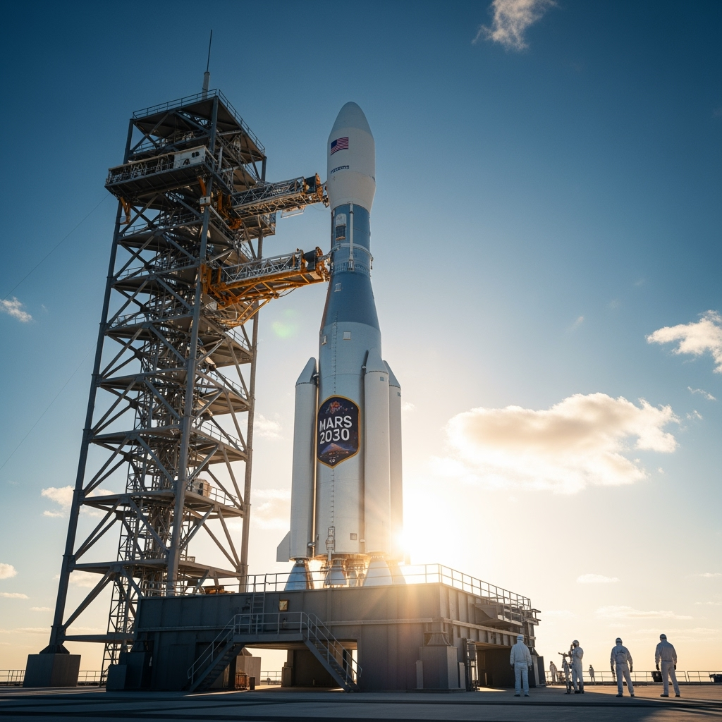 Illustration for: Mars Mission Planned for Early 2030s