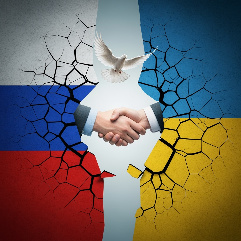 Illustration for: Russia and Ukraine: Ceasefire and Negotiations