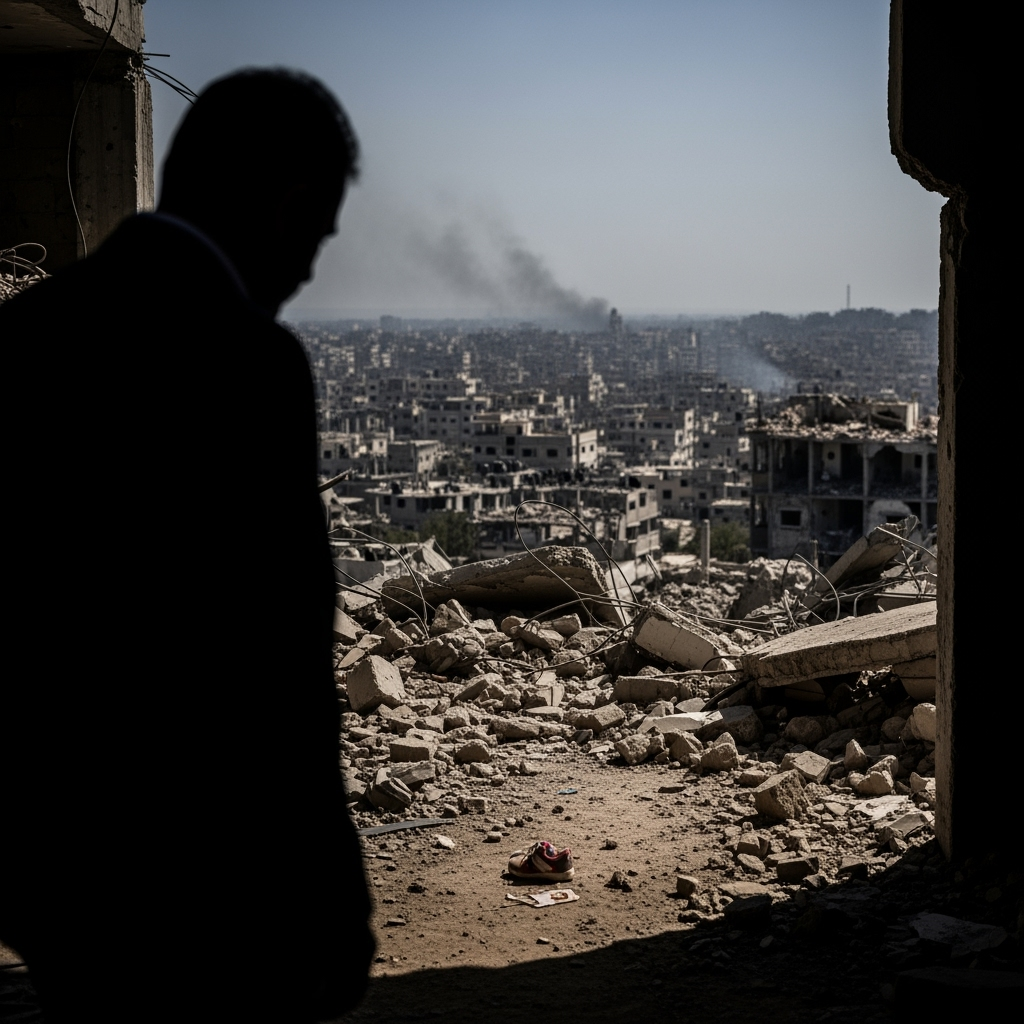 Illustration for: UN Investigator Sees Genocide Parallels in Gaza