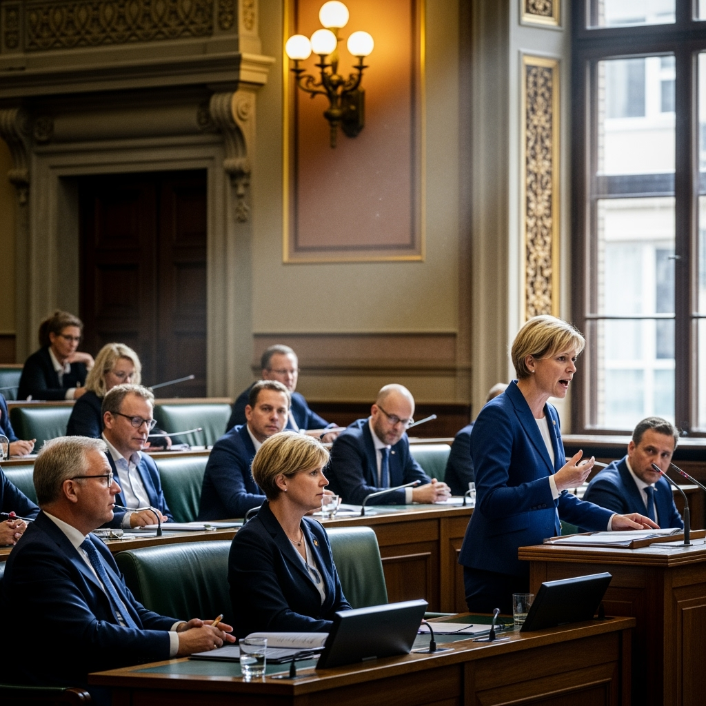 Illustration for: Dutch MP's Protest Sparks Debate in Parliament