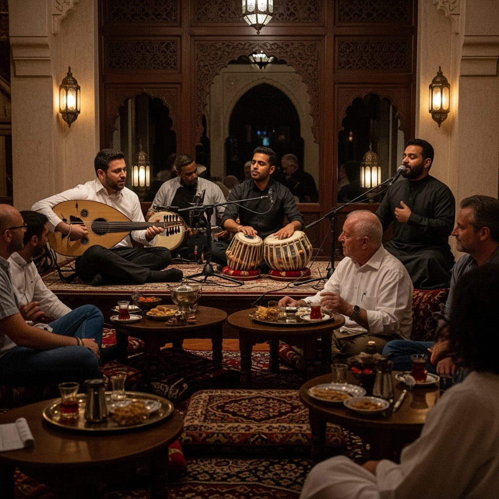 Illustration for: Experience Timeless Music at Dubai's Baithak