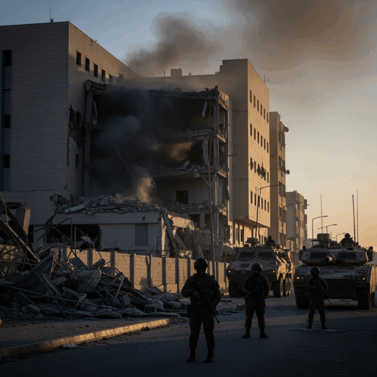 Illustration for: Gaza Hospital Bombing and Israeli Military Operations