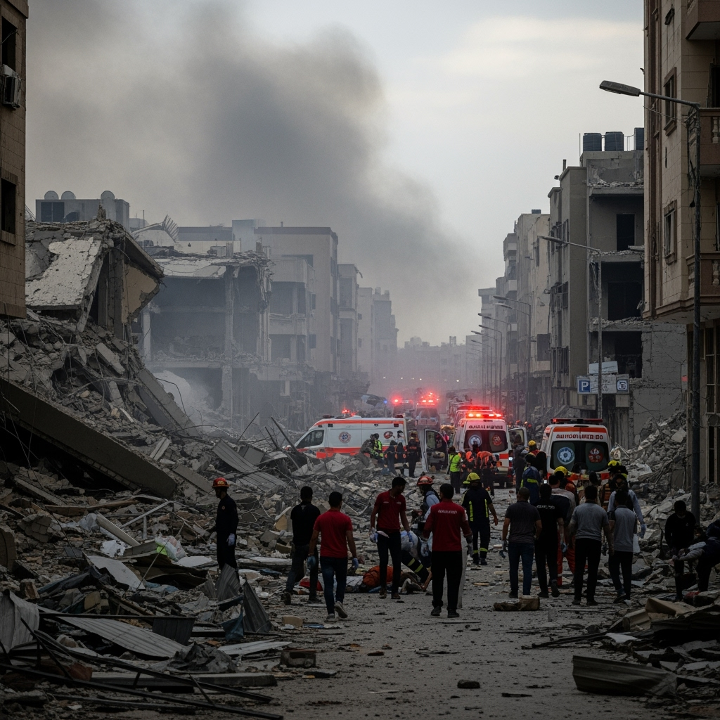 Illustration for: Chaos in Qatar: Israeli Strikes Target Hamas