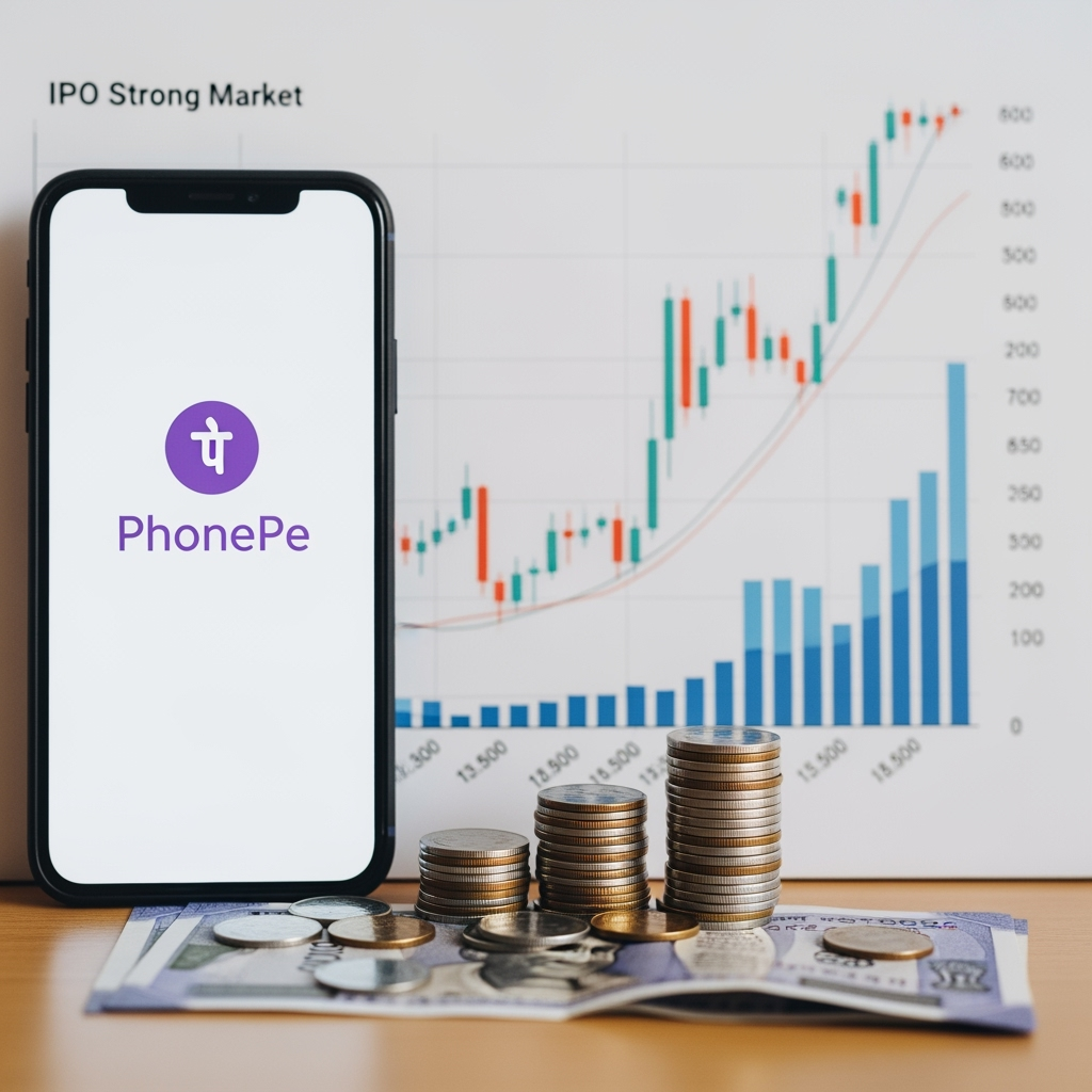 Illustration for: PhonePe Files for IPO Amid Booming Indian Markets