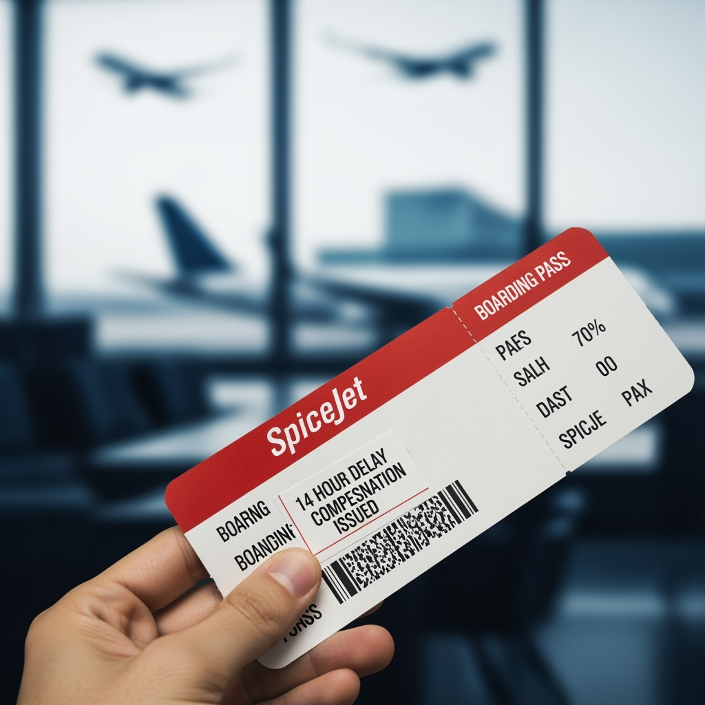 Illustration for: SpiceJet to Compensate Passenger for 14-Hour Delay