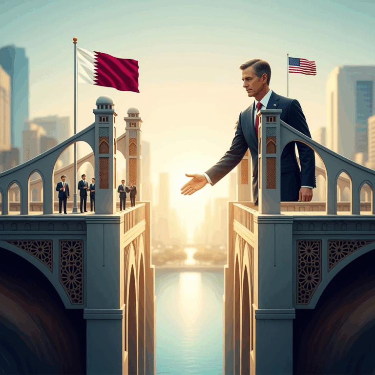 Illustration for: Qatar's Diplomatic Role Highlighted by US Official