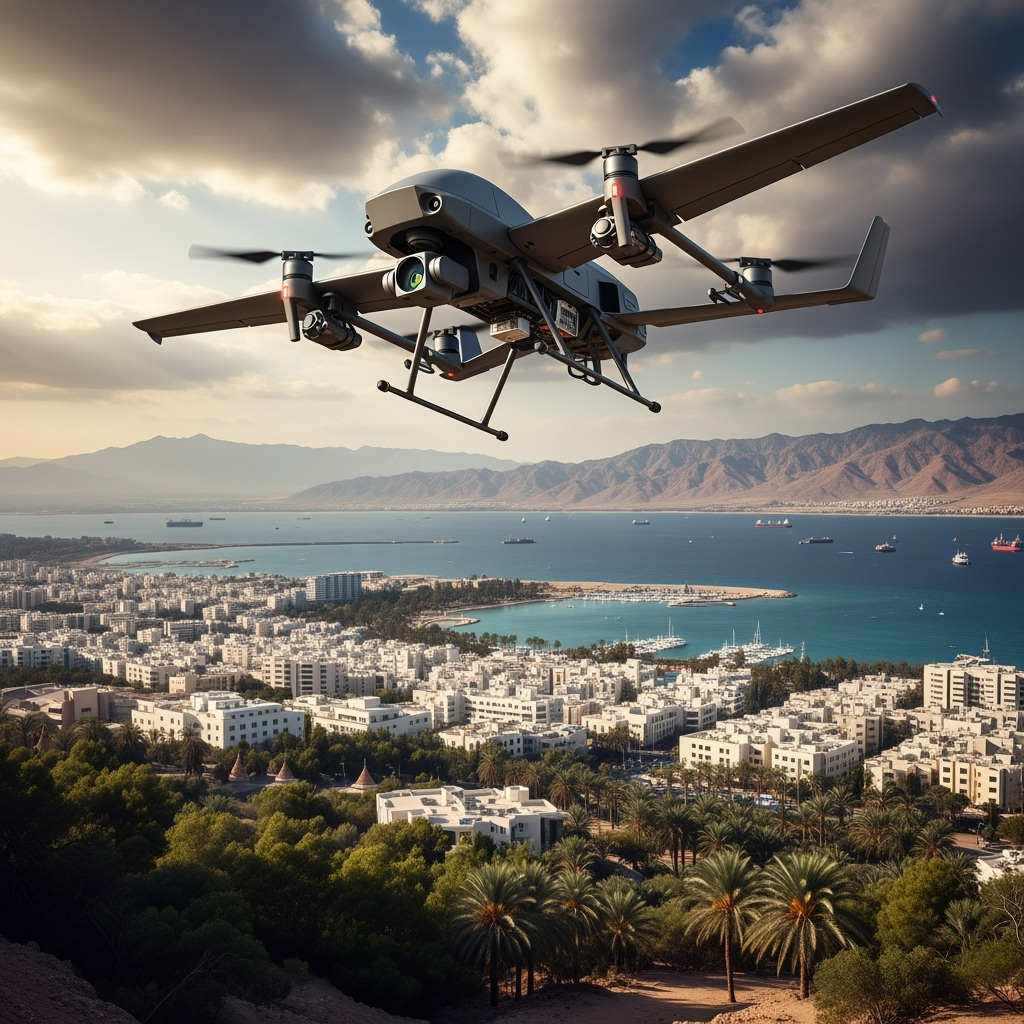 Illustration for: Drone Crash in Eilat: Escalation of Middle East Tensions