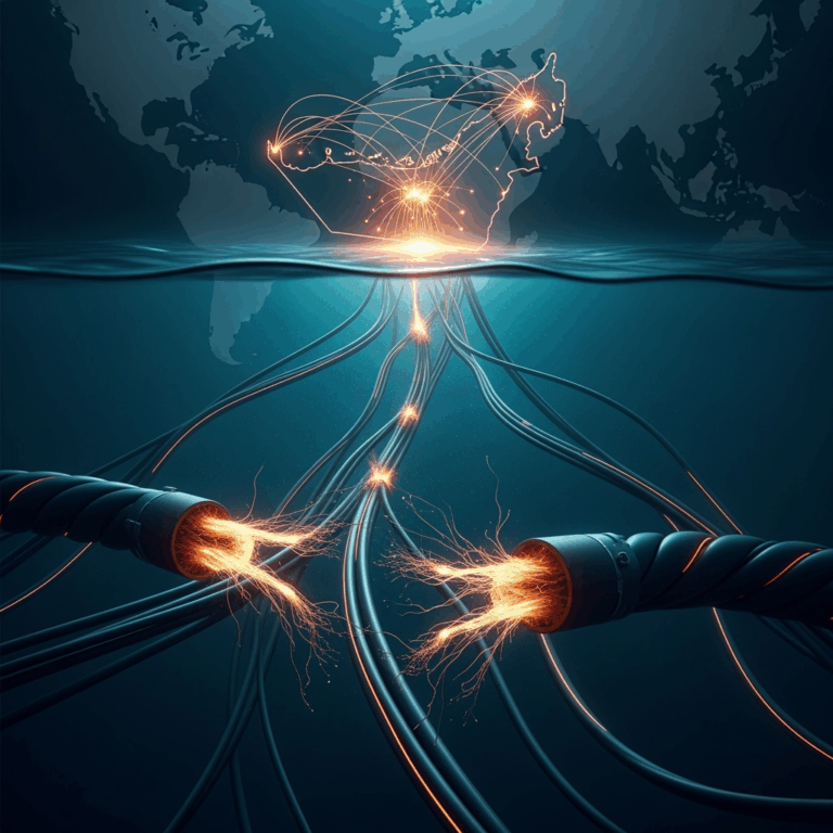 Illustration for: UAE Faces Internet Disruptions from Red Sea Cable Cuts