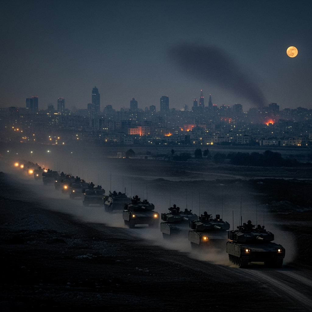 Illustration for: Israeli Ground Offensive Targets Gaza City