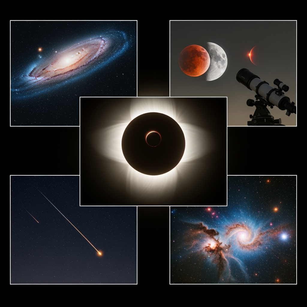 Illustration for: Astronomical Phenomena and Upcoming Eclipses