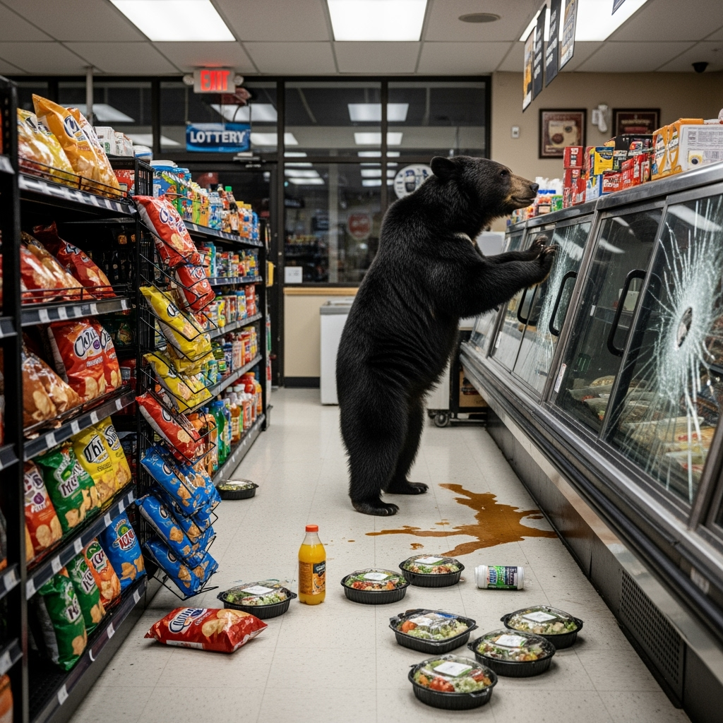 Illustration for: Bear Incident in New Jersey Store