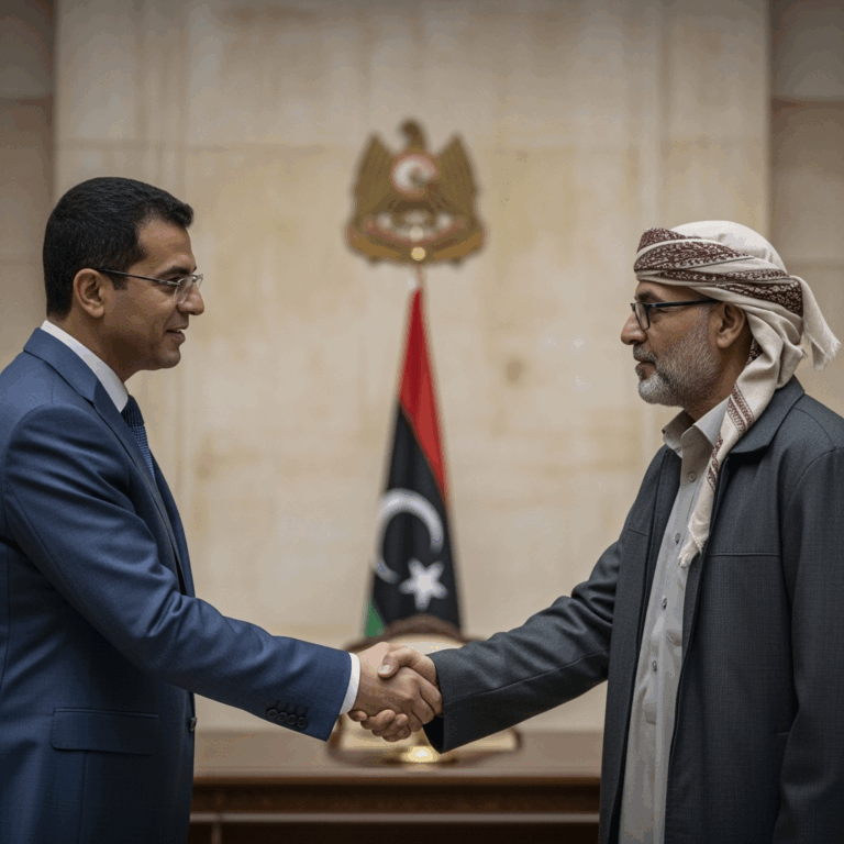 Illustration for: Libya's Tripoli Government Reaches Accord with Radaa