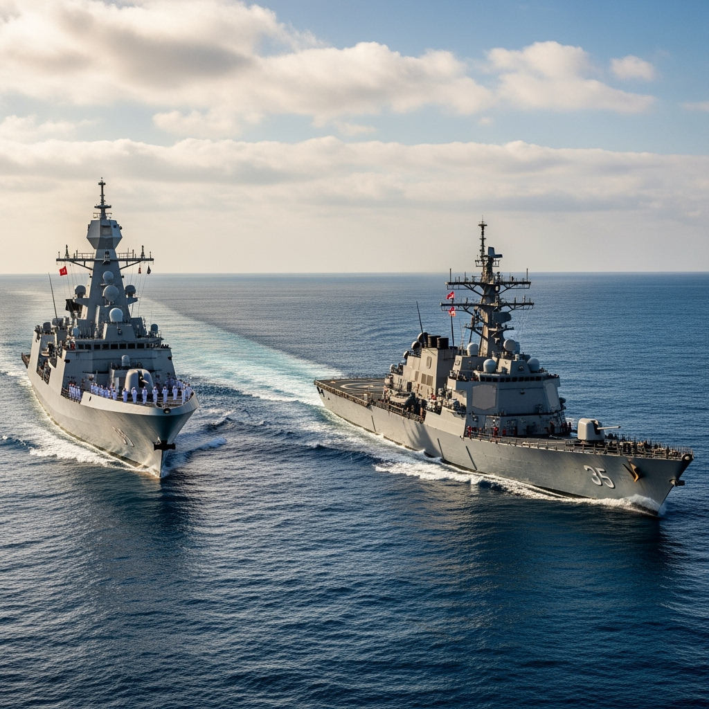 Illustration for: Turkish and Egyptian Naval Exercises Resume
