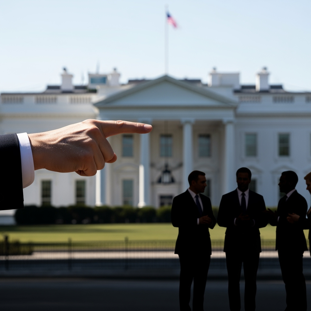 Illustration for: White House Accuses Democrats of Supporting Crime