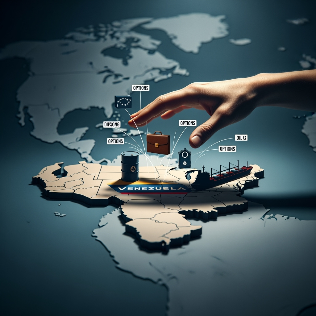 Illustration for: US Considers Options on Venezuela Amid Drug Smuggling Tensions