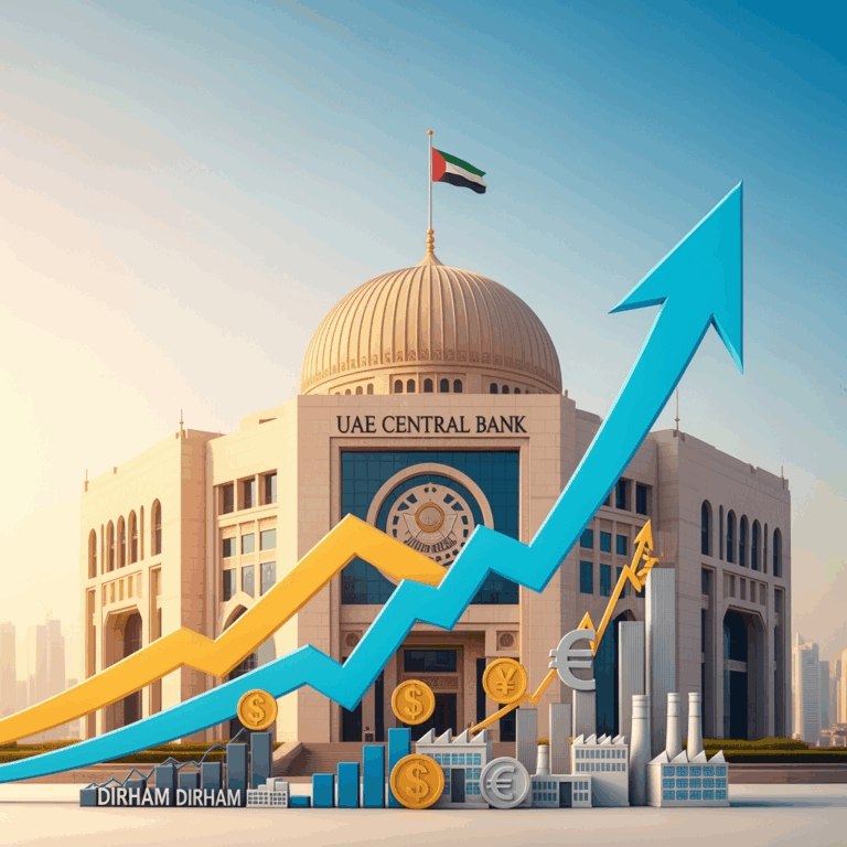 Illustration for: UAE Central Bank Cuts Rates, Boosting Economy