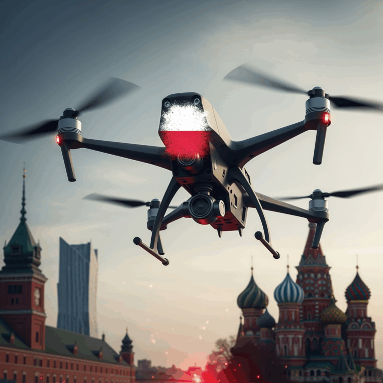 Illustration for: Drone Incident Sparks Tensions Between Poland and Russia