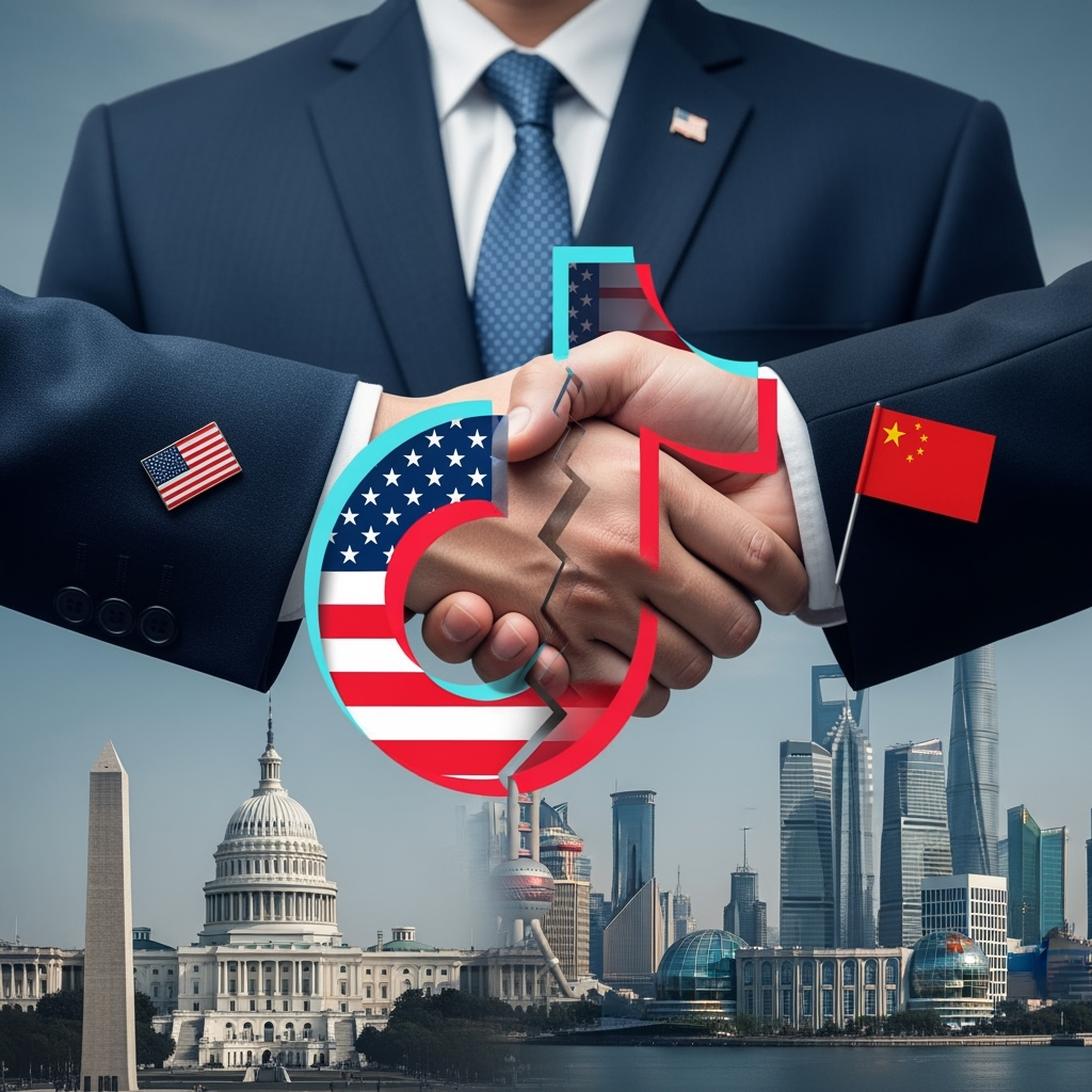Illustration for: U.S. and China Agree on TikTok Ownership Transfer