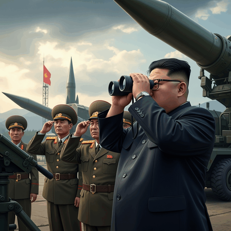 Illustration for: Kim Jong Un Oversees Strategic Defense Test