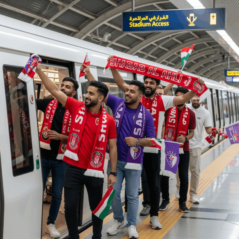 Illustration for: Easy Metro Access for Shabab Al Ahli vs. Al Ain Match