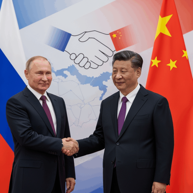 Illustration for: Putin's Visit to China Focuses on Bilateral Cooperation