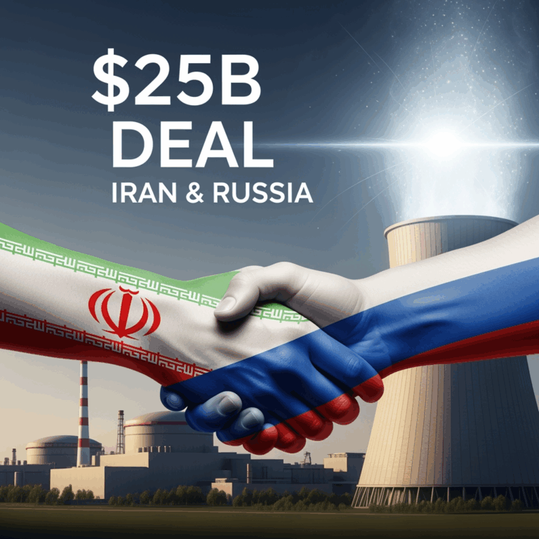 Illustration for: Iran and Russia Sign $25B Nuclear Power Deal