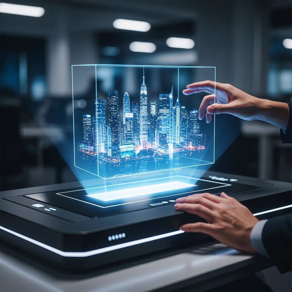 Illustration for: Revolutionary Holographic OLED Display Technology