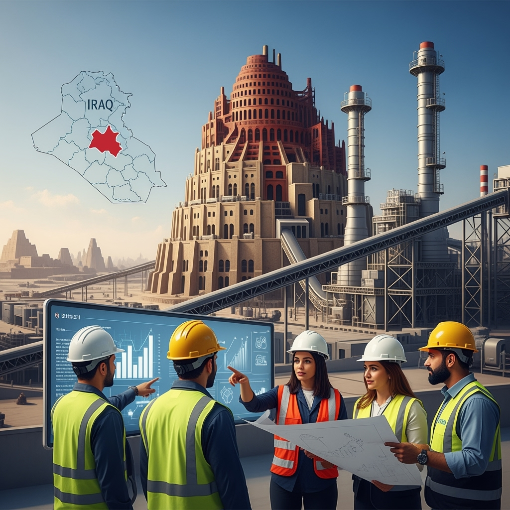 Illustration for: Babel's Strategic Role in Iraq's Industrial Growth
