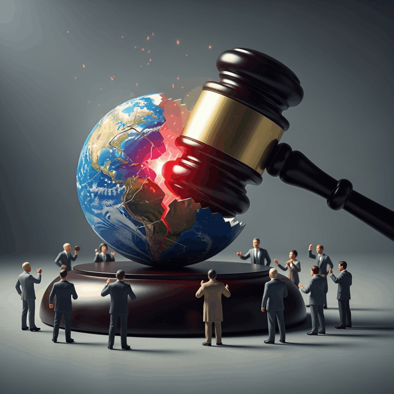Illustration for: Escalation and Sanctions on International Court