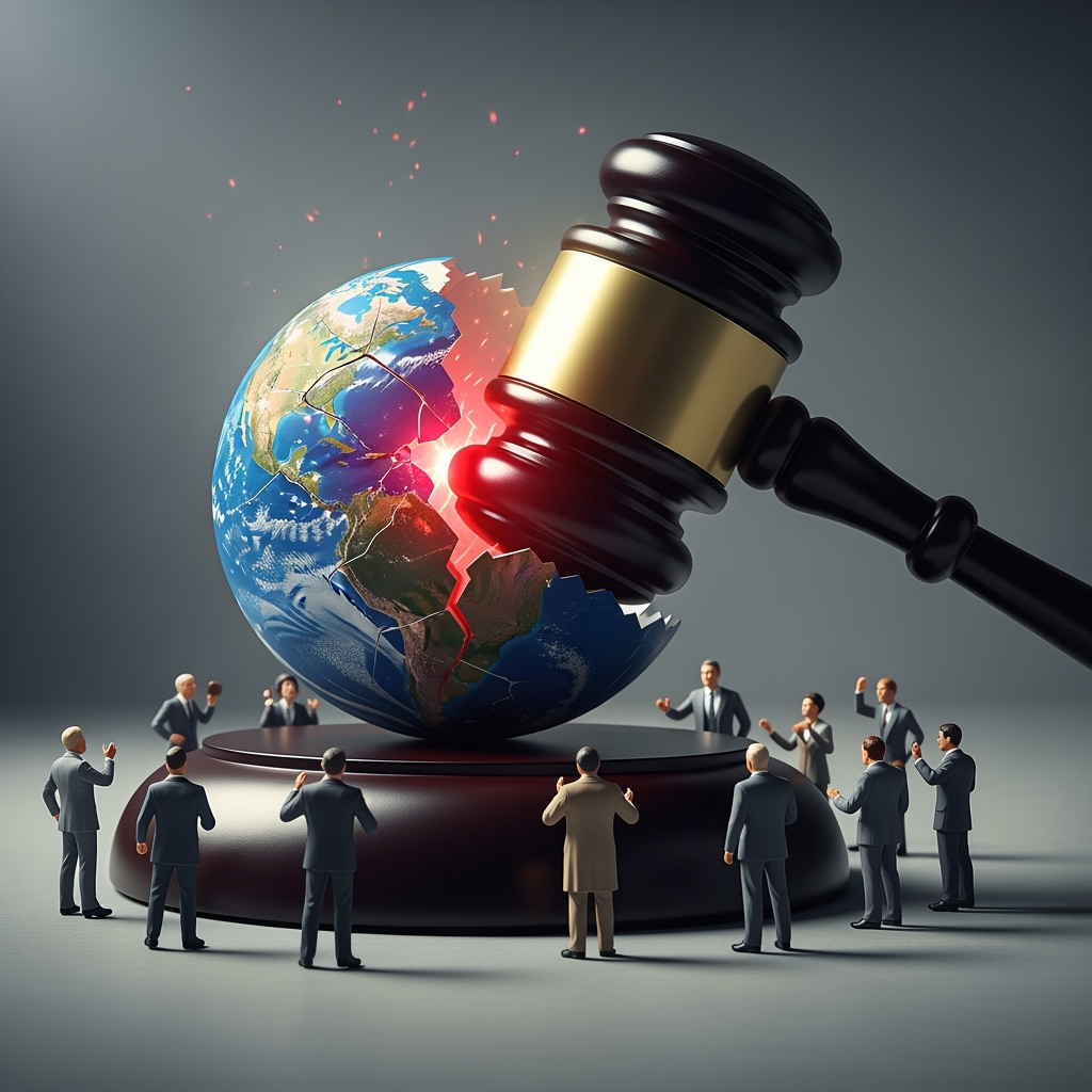 Illustration for: Escalation and Sanctions on International Court