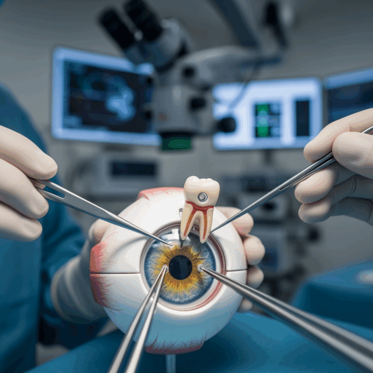 Illustration for: Innovative Tooth-Based Eye Surgery Technique