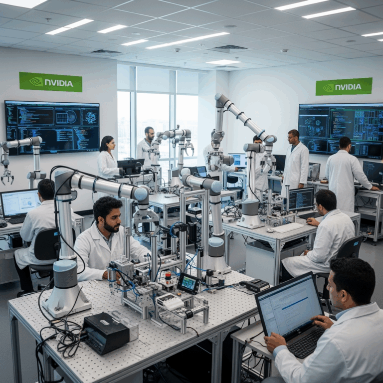 Illustration for: Abu Dhabi's First AI & Robotics Lab with Nvidia