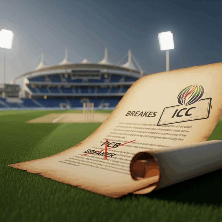 Illustration for: ICC Criticizes PCB for Breaches During UAE Match
