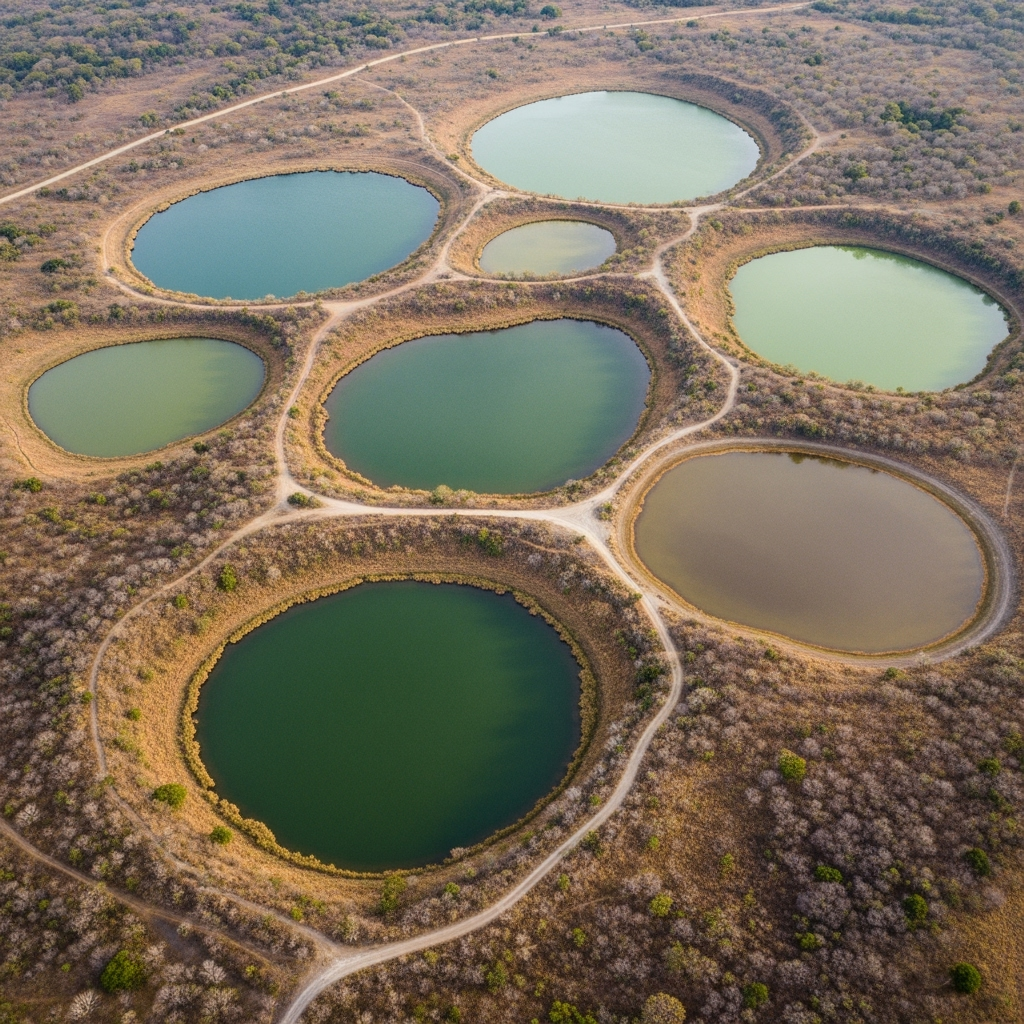 Illustration for: The Invisible Eyes: Volcanic Lakes Near Managua