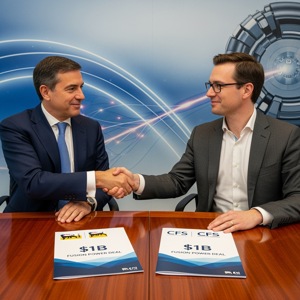 Illustration for: Eni & CFS Sign $1B Fusion Power Deal