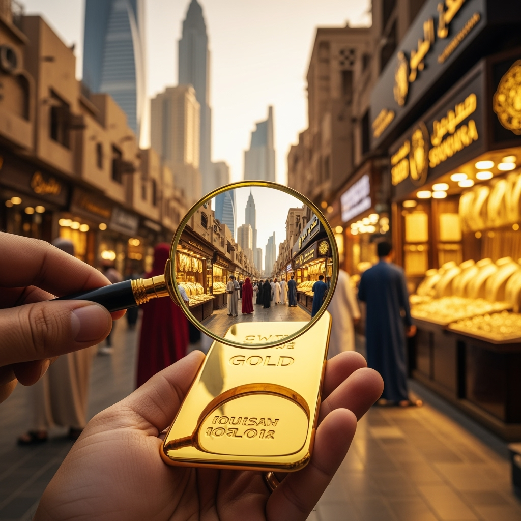 Illustration for: Gold Prices in Dubai Soar Near Record Highs