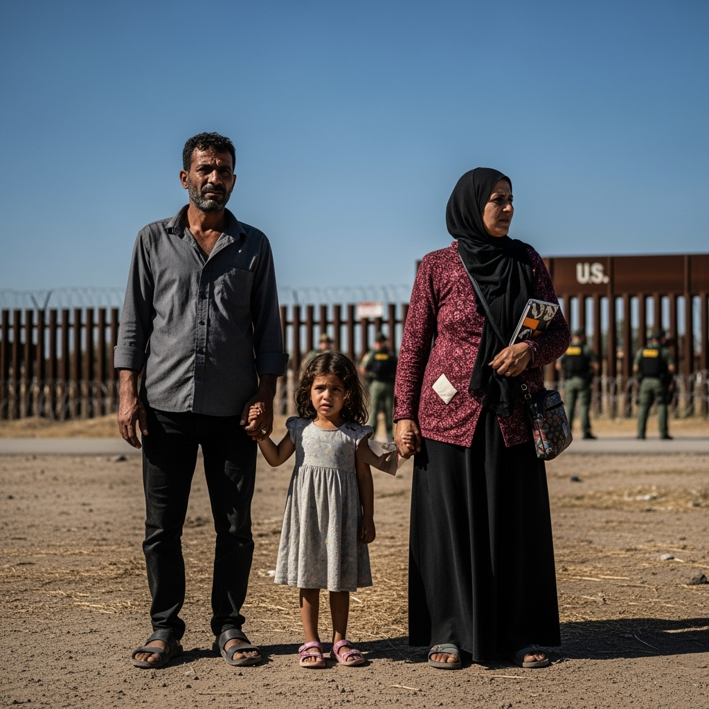 Illustration for: US Ends Special Status for Syrians Amid Broader Deportation Efforts