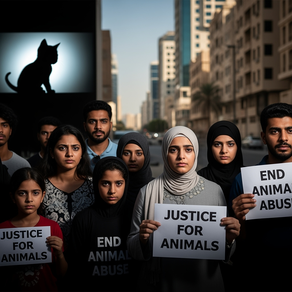 Illustration for: Sharjah Kitten Abuse Sparks Outrage, Calls for Action