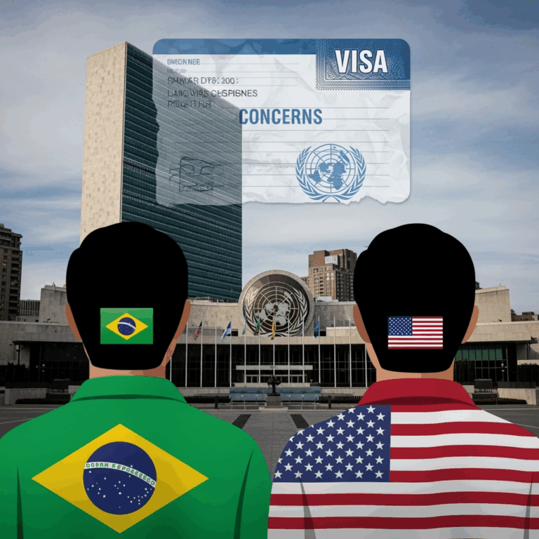 Illustration for: Brazil, US Visa Concerns at UN Assembly