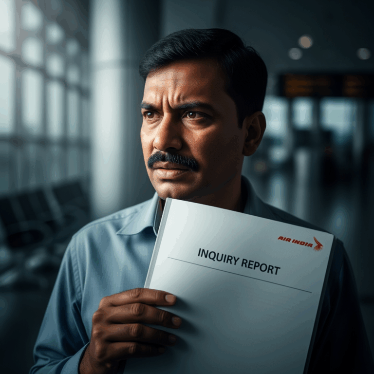 Illustration for: Father Challenges Air India Crash Probe Allegations
