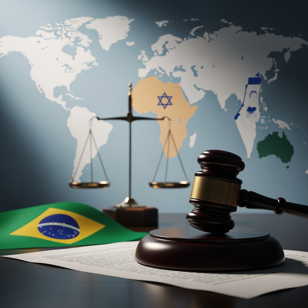 Illustration for: Brazil Joins International Case Against Israel