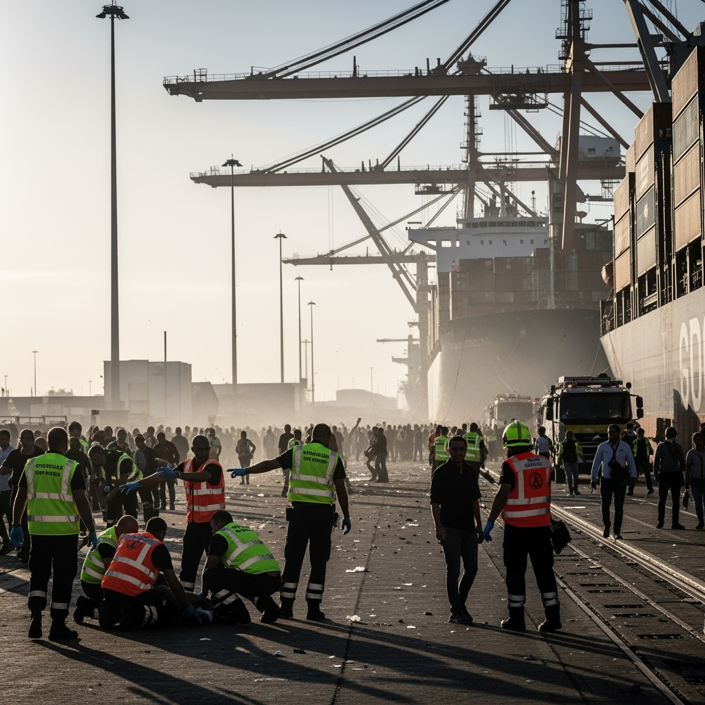 Illustration for: Mass Shooting Incident at the Port