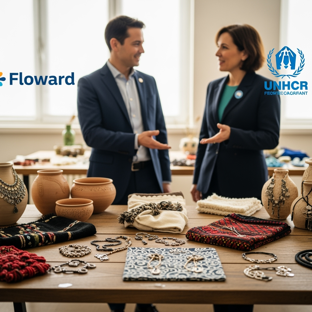Illustration for: Floward Partners with UNHCR to Support Refugee Artisans