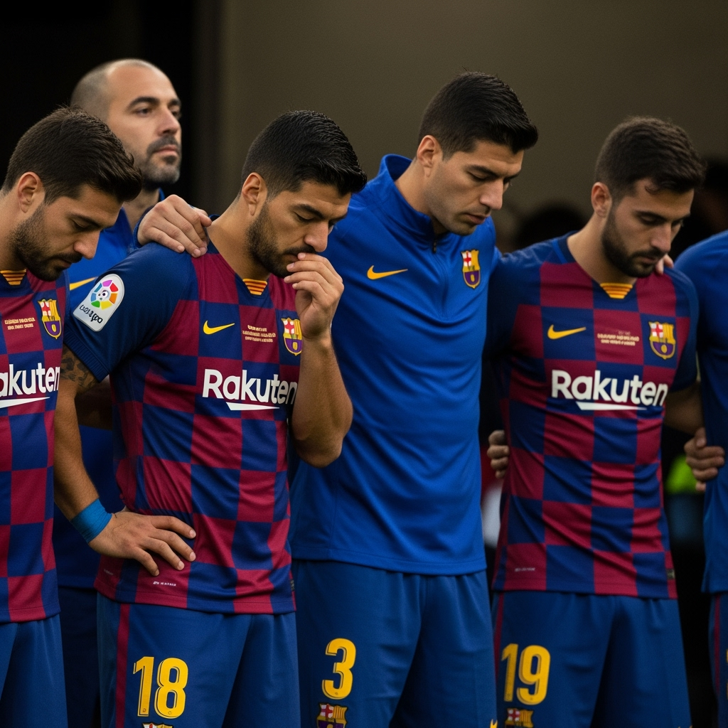 Illustration for: Suarez and Teammates Face Suspensions and Fines