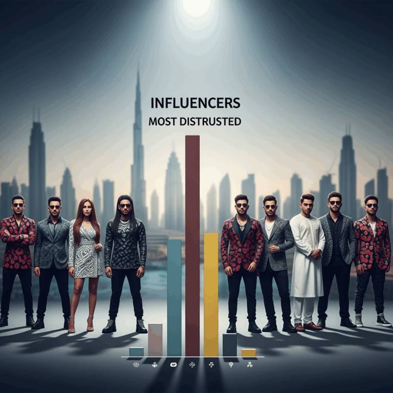 Illustration for: Influencers Top UAE's Most Distrusted Professions