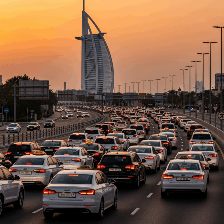 Illustration for: Traffic Alert: Accident on Umm Suqeim Street