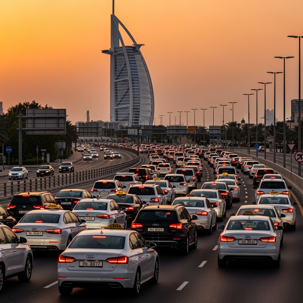 Illustration for: Traffic Alert: Accident on Umm Suqeim Street