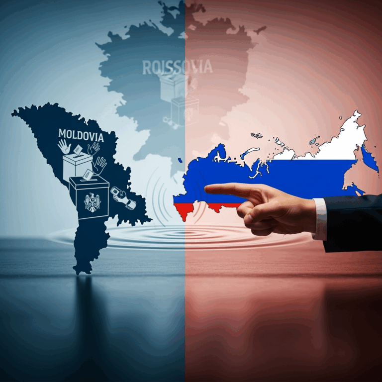 Illustration for: Russia Responds to Moldova's Election Influence Claims