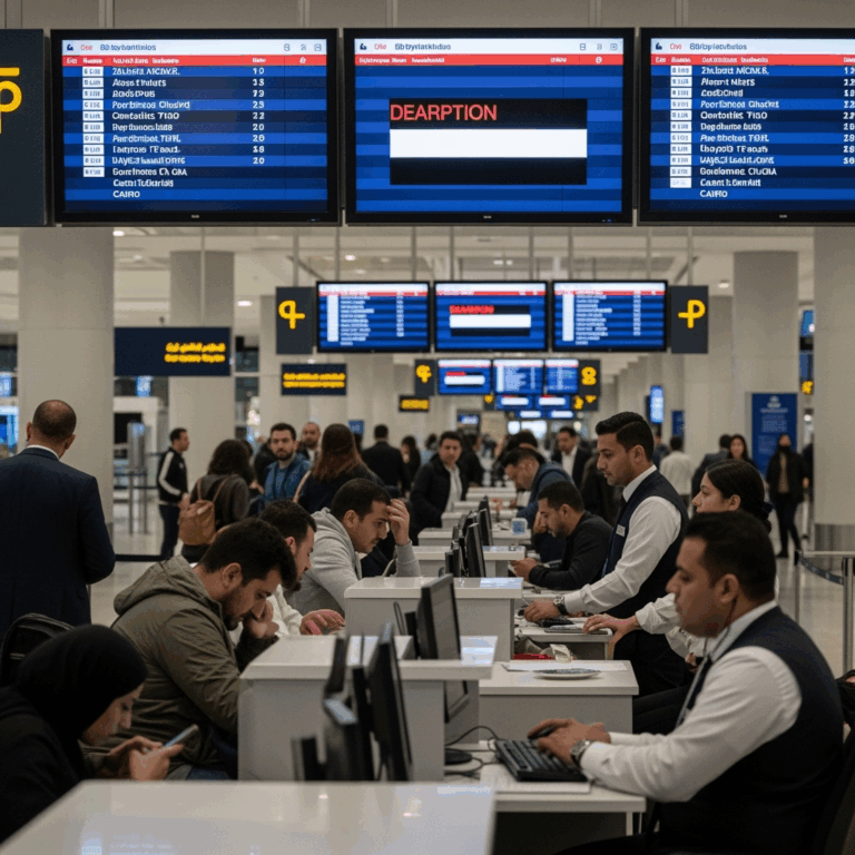 Illustration for: Cairo Airport Delays Due to IT Disruptions